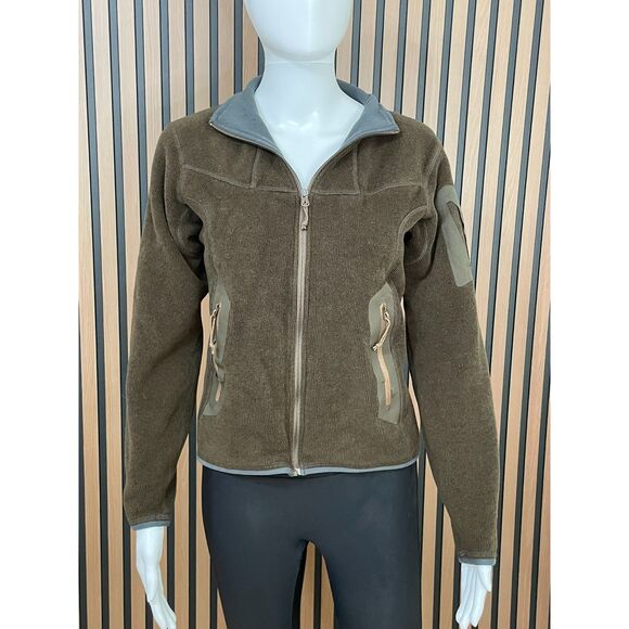 Arc'teryx Covert Women's Brown Jacket Polyester Polartec S Fleece Vintage - Picture 1 of 11